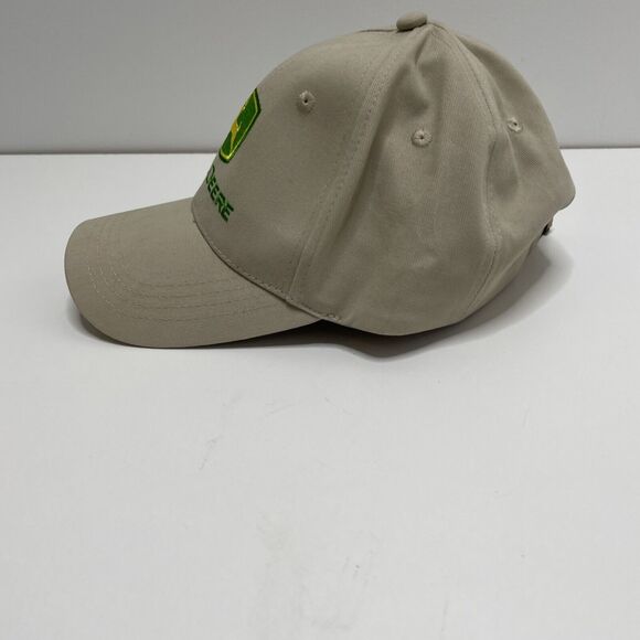 John Deere Adjustable Cap Hat Embroidered Tan Brown Farmer Country Outdoor OS - Picture 2 of 7
